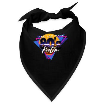 80er Jahre Das Ist Mein 80er Kostüm - Bandana - Schwarz - Vorne