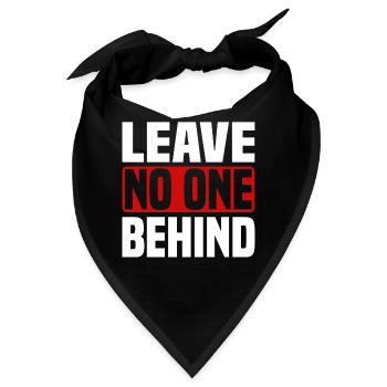 Kein Mensch Ist Illegal Menschenrechte Leave No - Bandana - Schwarz - Vorne