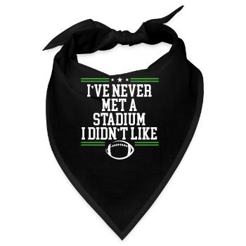 Ich Habe Noch Nie Ein Stadion gesehn - Bandana - Schwarz - Vorne