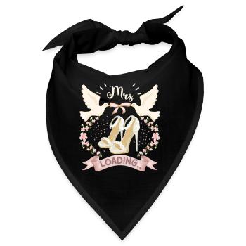 Wedding, Hochzeit, Braut, Mrs.-loading, Verlobung - Bandana - Schwarz - Vorne