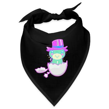Baby Geburt Schwangerschaft Fantasy Eierschale - Bandana - Schwarz - Vorne
