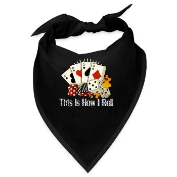 Poker Casino Poker Player Gambling Roulette Gift - Bandana - Schwarz - Vorne