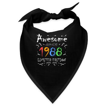 1988 - Jahrgang 1988 - Fantastisch seit 1988 - Bandana - Schwarz - Vorne