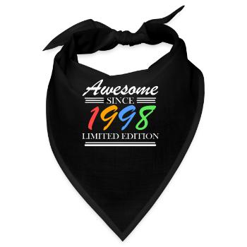 1998 - Jahrgang 1998 - Fantastisch seit 1998 - Bandana - Schwarz - Vorne