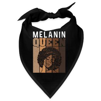 Melanin-Königin Stolzer Schwarzer - Bandana - Schwarz - Vorne