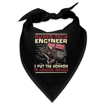 Tontechniker Sound Audio Engineer - Bandana - Schwarz - Vorne