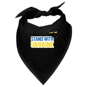 Stehe zur Ukraine - Bandana - Schwarz - Vorne