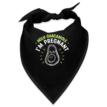 Holy Guacamole I'm Pregnant Pregnancy Announcement - Bandana - Schwarz - Vorne