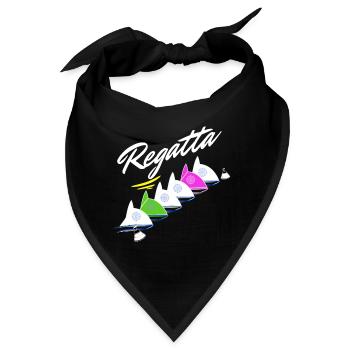 Regatta Captain Segelboot Yacht für Segler Skipper - Bandana - Schwarz - Vorne