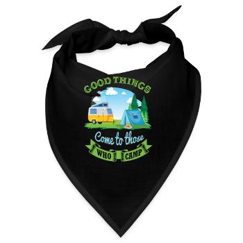 Camping Campingplatz zelten Zelt Wohnwagen glampin - Bandana - Schwarz - Vorne