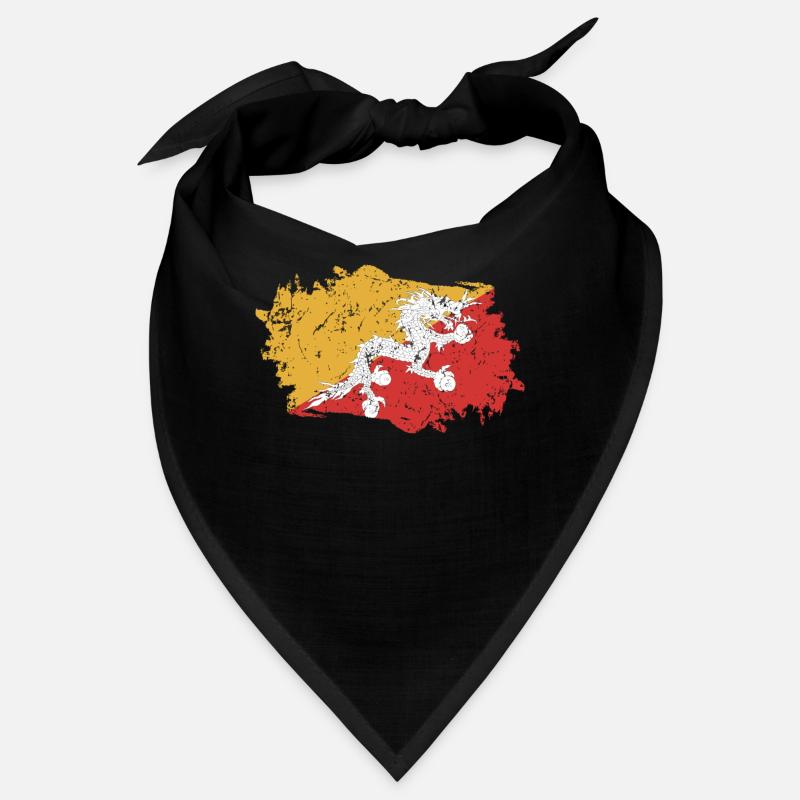 Drapeau du Bhoutan Grunge Drapeau du Bhoutan Bandana