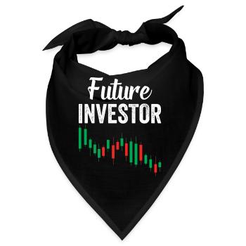 Zukünftiger Investor Anleger Investieren Anlegen - Bandana - Schwarz - Vorne
