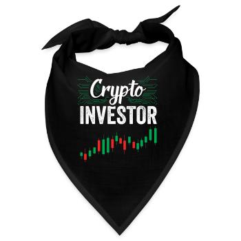 Krypto Investor Crypto Anlegen Investieren Anleger - Bandana - Schwarz - Vorne