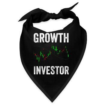 Wachstumsinvestor Growth Wachstum Anleger Anlegen - Bandana - Schwarz - Vorne
