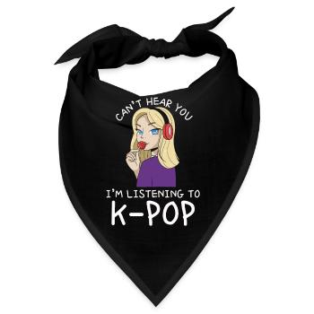 Ich kann dich nicht hören, ich höre Kpop lustige k - Bandana - Schwarz - Vorne