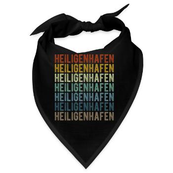 Heiligenhafen Stadt Retro Vintage - Bandana - Schwarz - Vorne