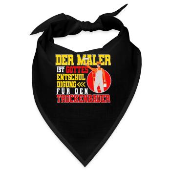 Maler - Bandana - Schwarz - Vorne