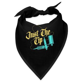 Just The Tip Tattoo Tätowierung Geschenk - Bandana - Schwarz - Vorne