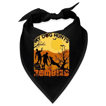 Happy Halloween Grusel Monster Spuk Horror Schreck - Bandana - Schwarz - Vorne