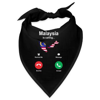 Malaysia - Bandana - Schwarz - Vorne