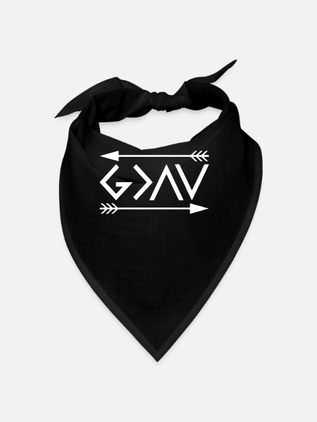 Gott Glaube An Jesus Religion Geschenk - Bandana - Schwarz - Vorne