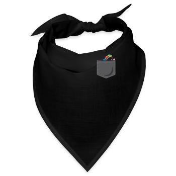 Roller Coaster Pocket - Bandana - Schwarz - Vorne
