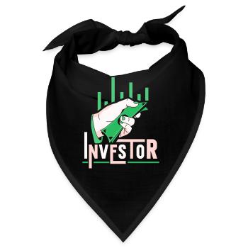 Anleger Anlegen Finanzier Investor Investieren - Bandana - Schwarz - Vorne