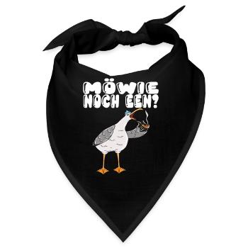 Möwe Möwie Noch Een Norddeutschland Möwen - Bandana - Schwarz - Vorne