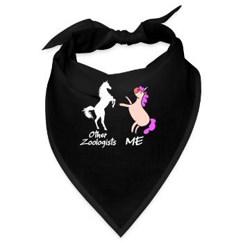 Zoologe Mythisches Einhorn Zootiere Zoologie - Bandana - Schwarz - Vorne