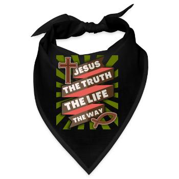 Jesus Christus Jesus-Spruch christliche Motivation - Bandana - Schwarz - Vorne