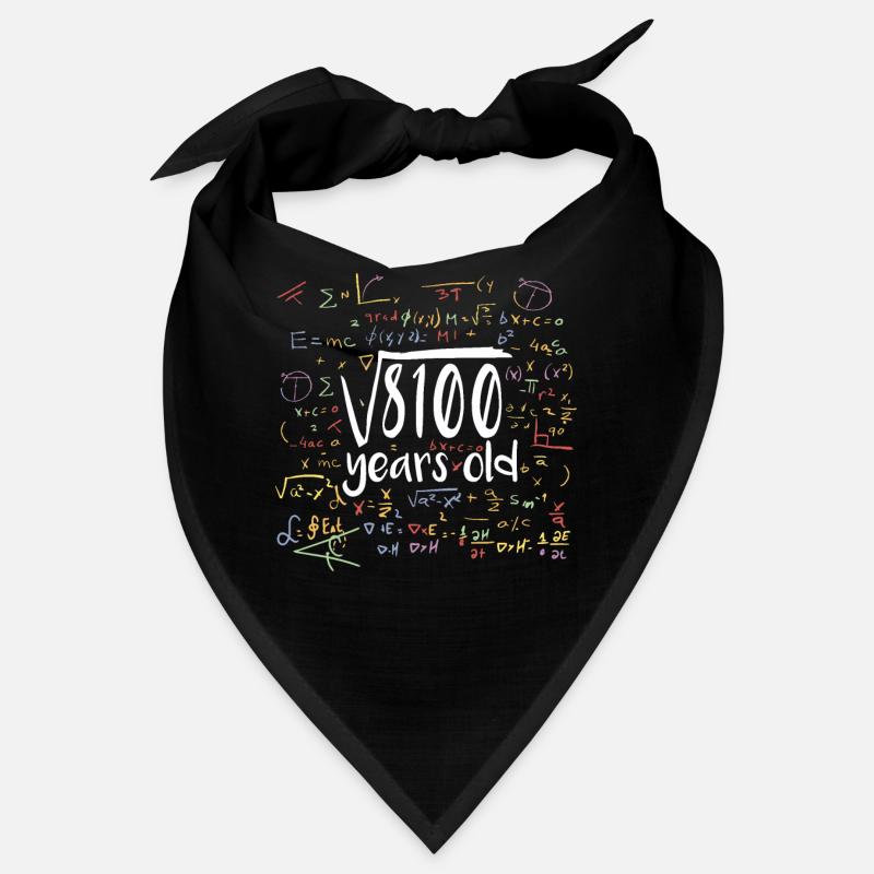 Racine carrée de 8100 Math Nerd 90e anniversaire Bandana