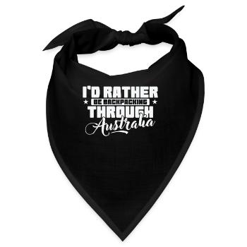 I'd rather Backpacking through Australia - Bandana - Schwarz - Vorne