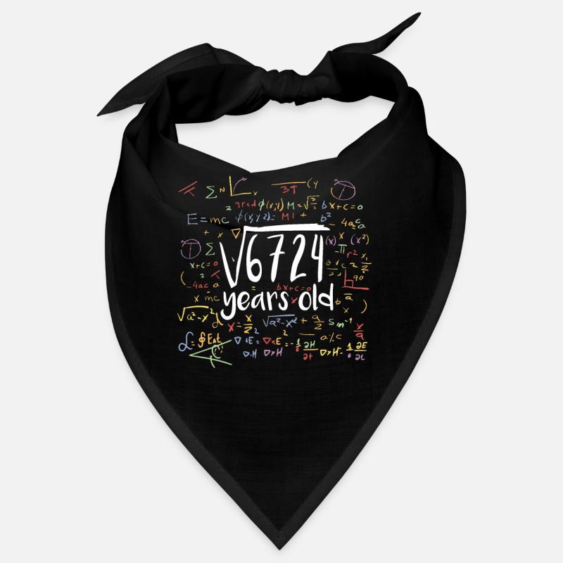Racine carrée de 6724 Math Nerd 82e anniversaire Bandana