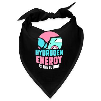 Energie Aus Wasserstoff Ist Die Zukunft Hydrogen - Bandana - Schwarz - Vorne
