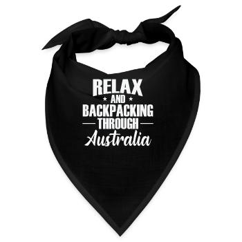 Relax and Backpacking through Australia Freedom - Bandana - Schwarz - Vorne