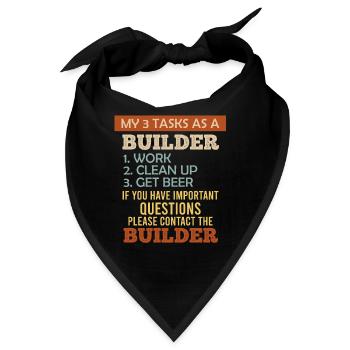 3 Aufgaben als Bauherr Eigenheim - Bandana - Schwarz - Vorne