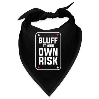 Bluff At Your Own Risk Casino Poker Cards - Bandana - Schwarz - Vorne