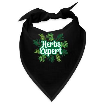 Kräuterexperte Kräuter Kraut Kräutergarten - Bandana - Schwarz - Vorne