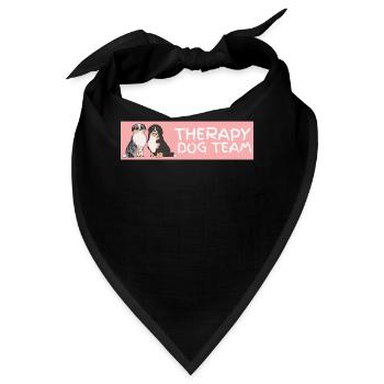 Therapie Hundeteam Haustierhundliebhaber psychisch - Bandana - Schwarz - Vorne