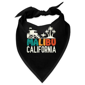 Malibu California Surfer Rettungsschwimmerstation - Bandana - Schwarz - Vorne