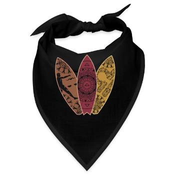Libra -Tierkreis -Surfbrett -Surfenhoroskop - Bandana - Schwarz - Vorne