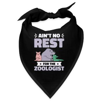 Zoologe Zootierhaltung Wildtiere Natur Zoologie - Bandana - Schwarz - Vorne