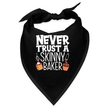 Lustiges Hobby Bäcker Geschenk - Bandana - Schwarz - Vorne
