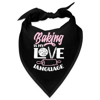 Lustiges Hobby Bäcker Geschenk - Bandana - Schwarz - Vorne