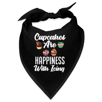 Lustiges Hobby Bäcker Geschenk - Bandana - Schwarz - Vorne