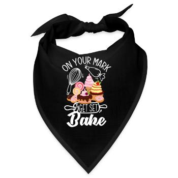 Lustiges Hobby Bäcker Geschenk - Bandana - Schwarz - Vorne