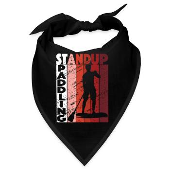 Stand -up -Paddel -Retro -Paddel -Paddelboard - Bandana - Schwarz - Vorne