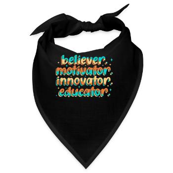 Groovy Retro Gläubiger Motivator Innovator - Bandana - Schwarz - Vorne