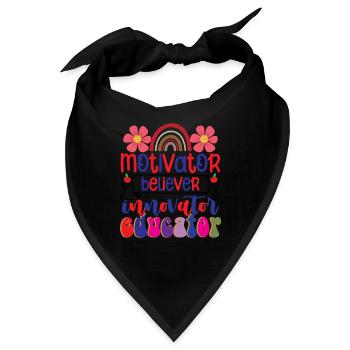 Groovy Retro Gläubiger Motivator Innovator - Bandana - Schwarz - Vorne