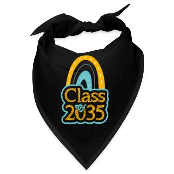 Klasse von 2035 Erster Schultag wächst mit mir - Bandana - Schwarz - Vorne